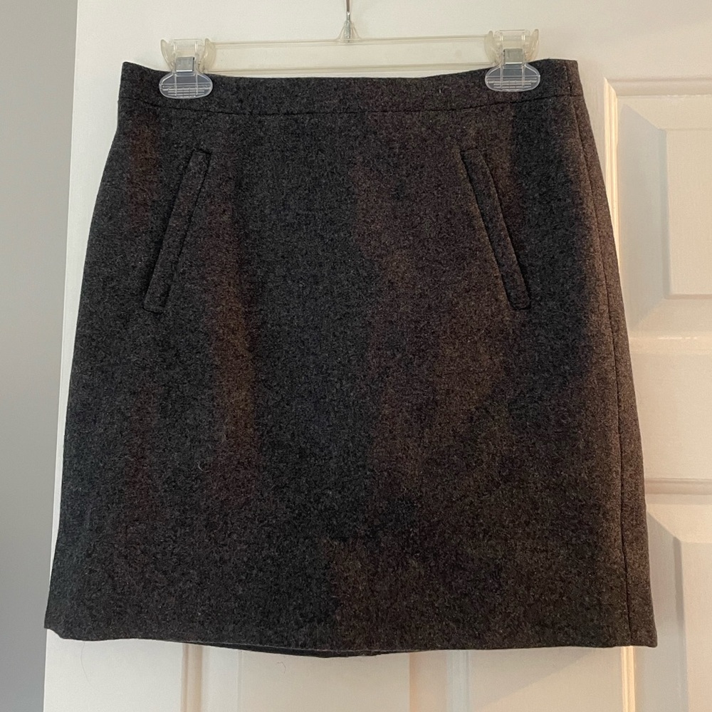 J. Crew Gray Wool Skirt Size 0